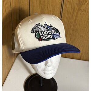 NWT Vintage 2000‎ 126th Kentucky Derby Embroidered Hat Cap White Snapback Y2k